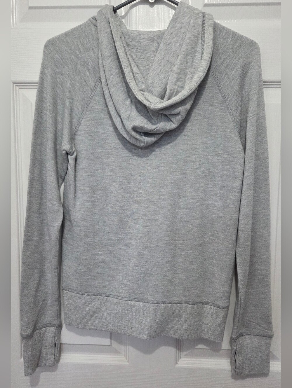 OFFLINE by Aerie Gray Full Zip Hoodie Terry Sweatshirt Sz XS Thumbhole Oversize - Picture 10 of 11